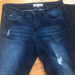 Skinny distressed jeans